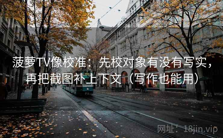 菠萝TV像校准：先校对象有没有写实，再把截图补上下文（写作也能用）